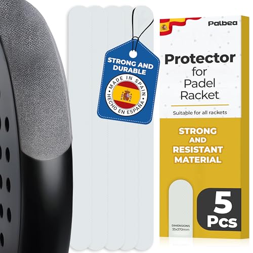 Palbea Transparent Padel Racket Protector Pack of 3 Rough Lightweight Frame Tape Edge Protector Durable Easy to Replace Padel Accesories Dimensions 35x37cm138x1457in - Image 1