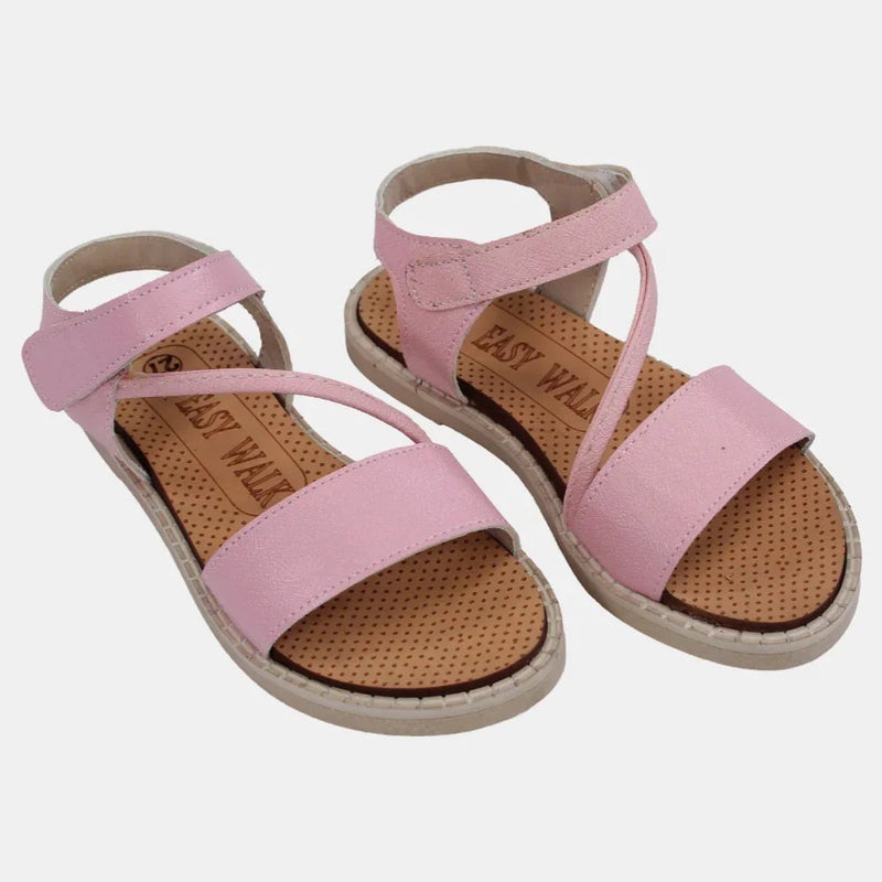 EASY Girls Leather Sandals - Image 1