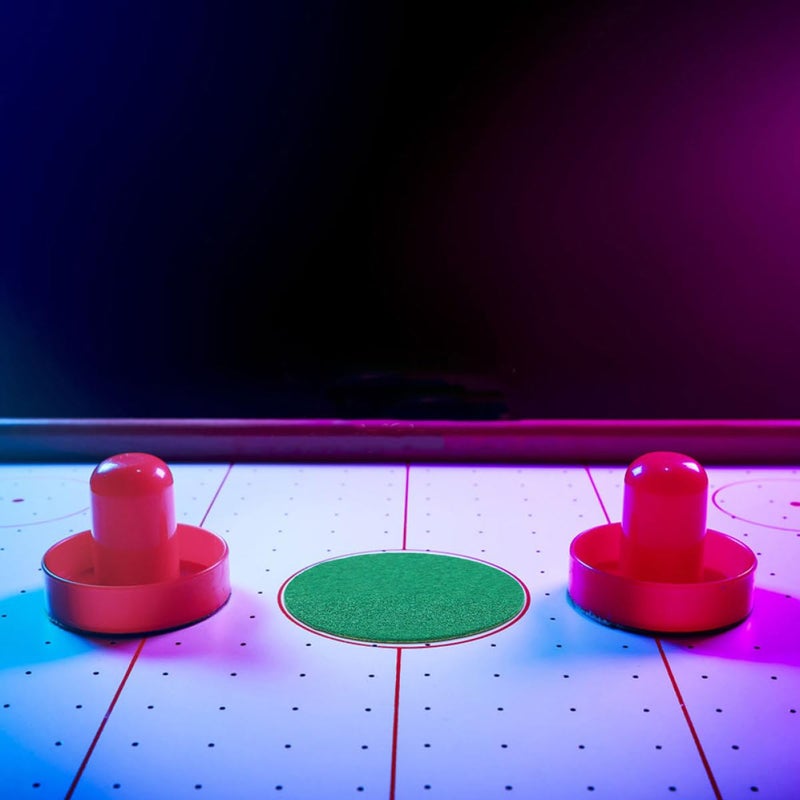 Self Adhesive Air Hockey Pushers Handles Set with 6 Green Felt Pads 74mm Table Accessories - Image 5