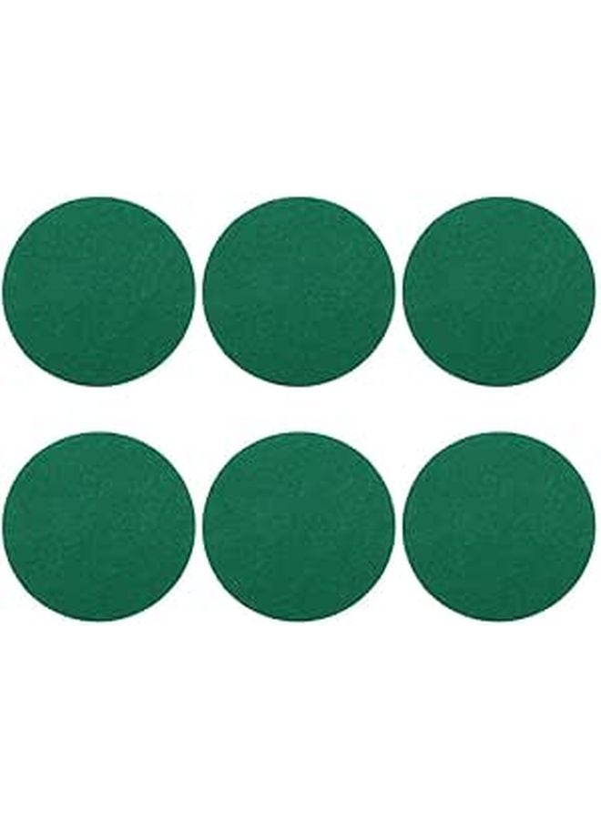 Self Adhesive Air Hockey Pushers Handles Set with 6 Green Felt Pads 74mm Table Accessories - Image 1