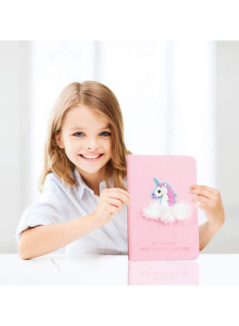 general Unicorn notebook with pen, stationery diary manual notebook pocket notepad for students children girls - Image 3