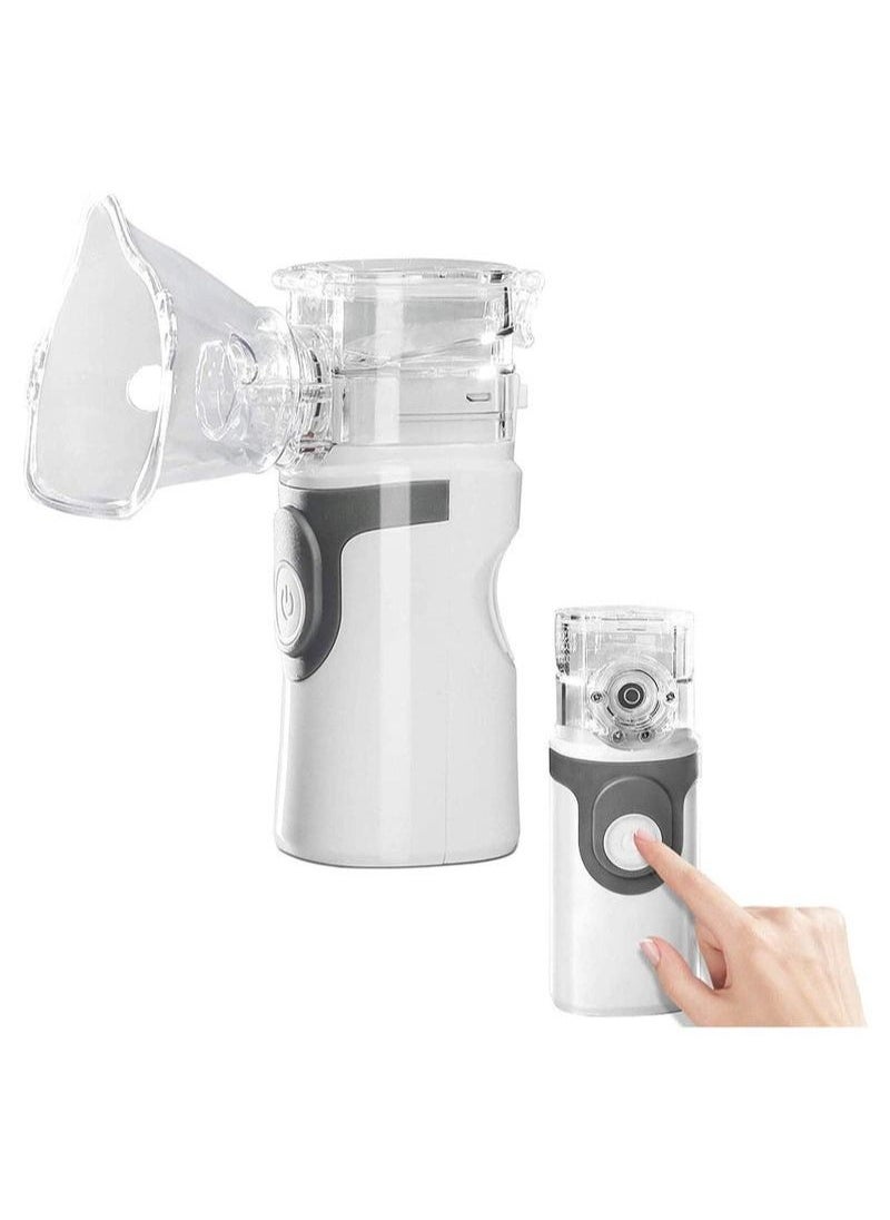Generic - Portable Nebulizer, Nebulizer Machine for Adults and Kids, Nebulizer Machine of Cool Mist, Battery-Operated Ultrasonic Nebulizer for Breathing Problems, Used at Home, Office, Travel(Grey) - Image 1