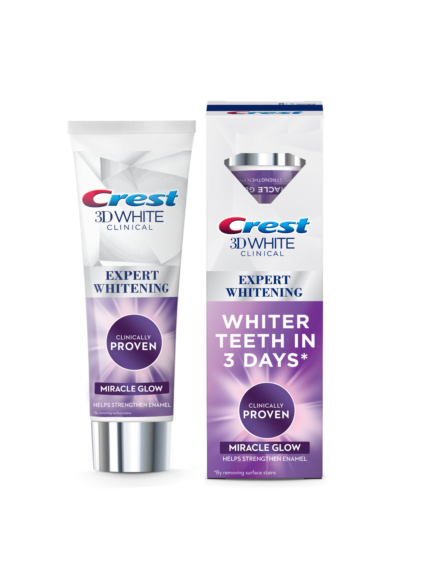 Crest 3DWhite Clinical Miracle Glow Advanced Whitening Technology Toothpaste 75ml