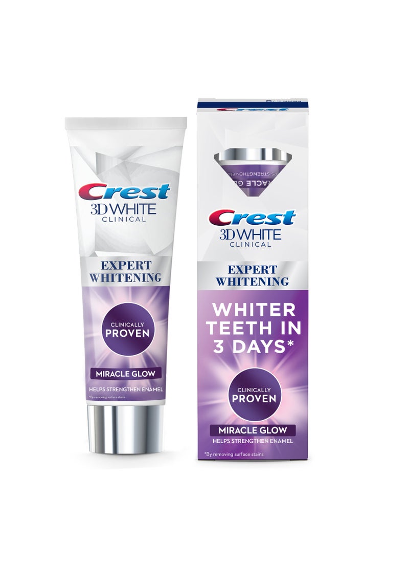 Crest 3D White Clinical Miracle Glow Advanced Technology Whitening Toothpaste  - Image 1