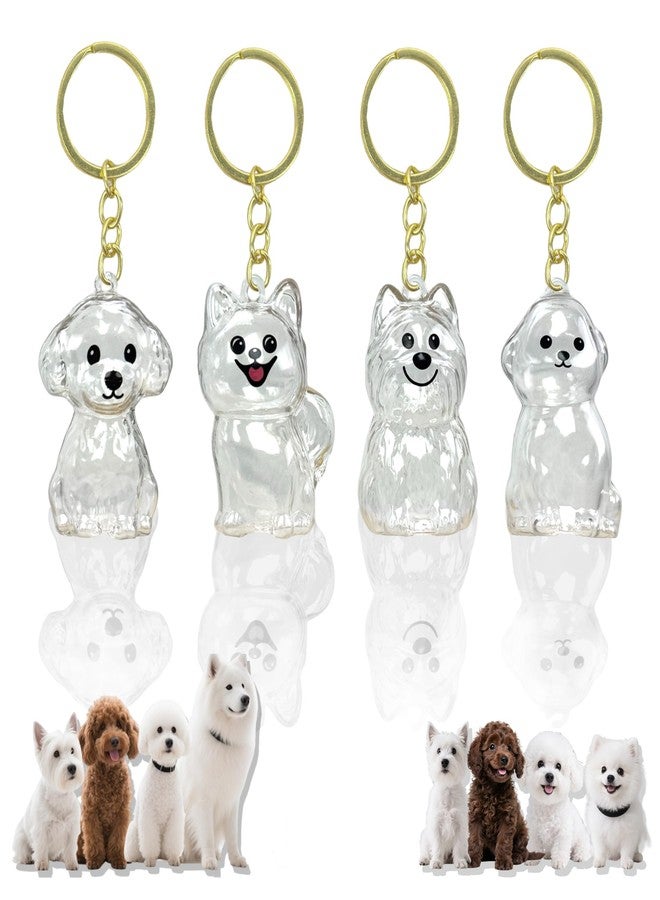 4 Pack Dog Hair Keychain | Set for pet - Keepsake Bottle to Preserve Fur | Memorial Gift for Pet, Pet Lover Accessory - Image 1