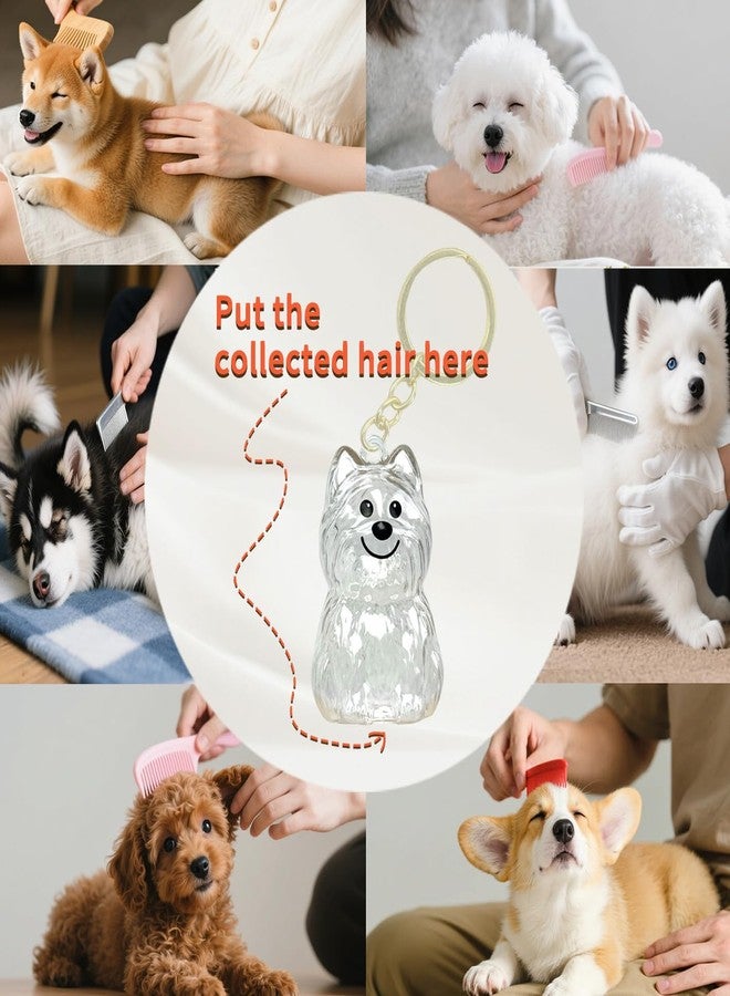 4 Pack Dog Hair Keychain | Set for pet - Keepsake Bottle to Preserve Fur | Memorial Gift for Pet, Pet Lover Accessory - Image 3
