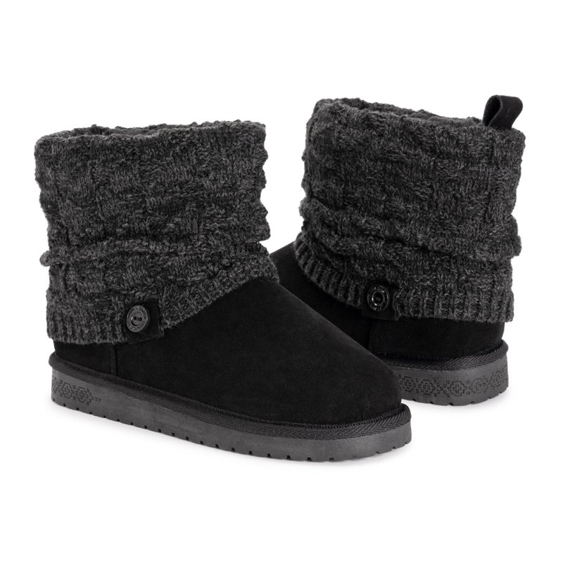 MUK LUKS Women's Laurel, Black, 9W - Image 5