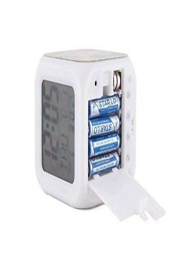 Drumstone 10 𝒀𝒆𝒂𝒓𝒔 𝑾𝒂𝒓𝒓𝒂𝒏𝒕𝒚 Glowing LED Digital Alarm Clock with 7-Color Changing Light | Time, Date, Calendar & Temperature Display | Soft Night Glow Bedside Clock for Kids & Adults - Image 5