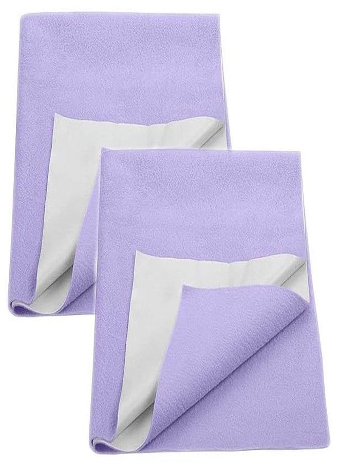 Blenzza Deco™ Cotton New Born Babies Dry Sheet Baby Bed Protecting Mat (Medium (70X100Cm), Light Purple, 2) - Image 1