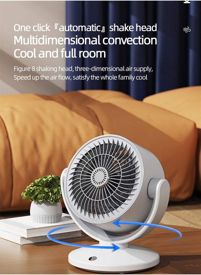 Generic Desktop Circulating Fan ,USB Oscillating Table Fan  with 3 Speeds,Mini Table Fan ,Ultra Quiet and LED Display, Portable Personal Air Circulator Fan for DesktopTable Office Bedroom(KS-2023)  - Image 5