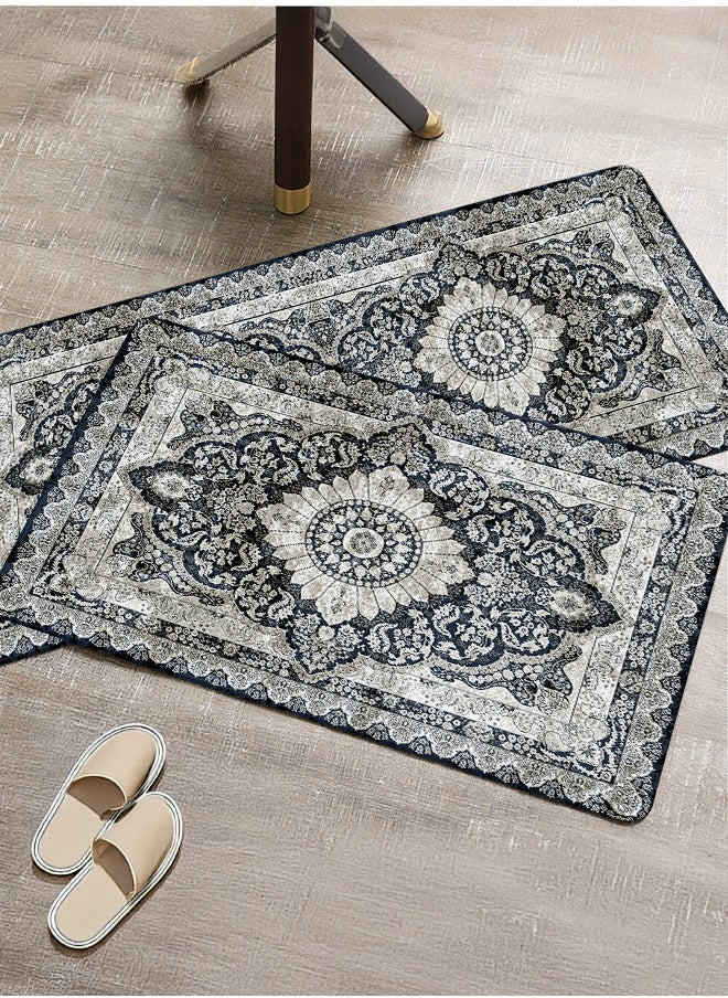 Generic 2 PCS Kitchen Floor Mats Rugs Set, Cushion Floor Carpet, Waterproof, Oil Resistant and Anti-Fatigue PU Standing Mat for Kitchen, Floor, Office, Sink, Laundry 45*75CM+45*120CM  - Image 2