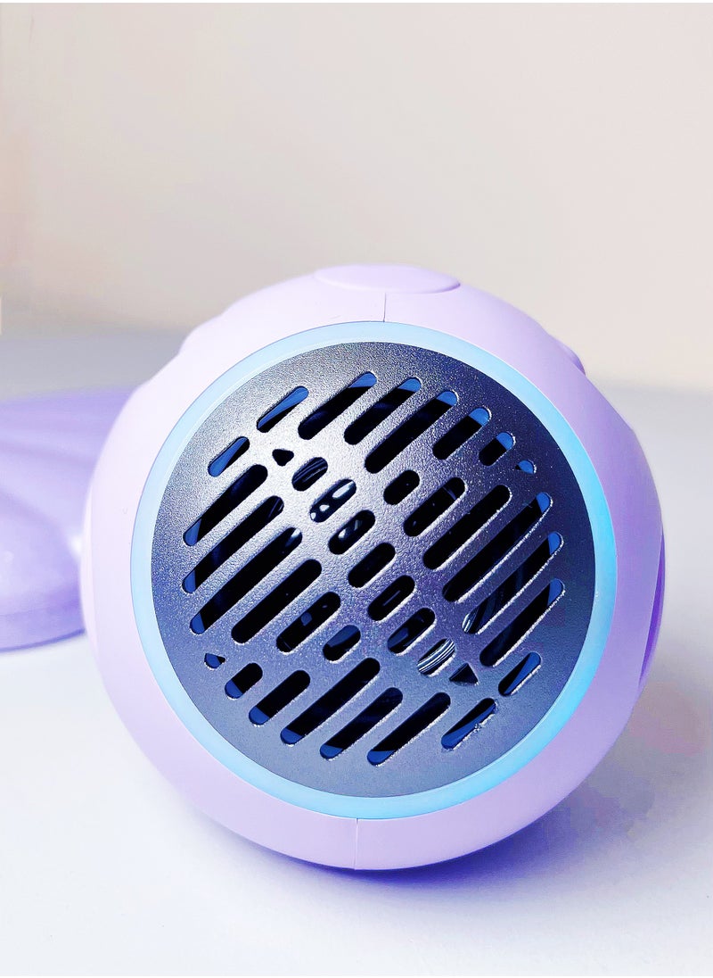 Generic - Open Ear TWS Headphones with Ear hook, Portable Mini Speaker 3D Ball Charging Case Clear Stereo Sound Built-in Mic,Wireless Headset Earbuds Workout Sports Fitness Bluetooth Earphones (Lavender Purple) - Image 1
