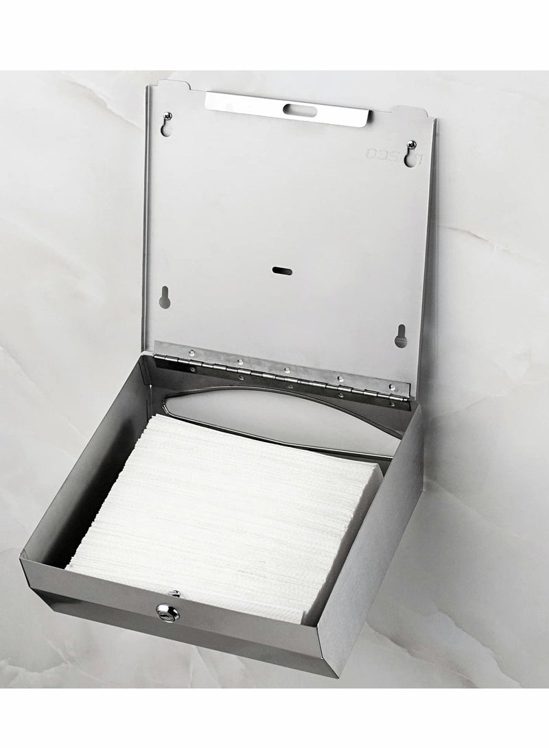 Paper Towel Dispenser Wall Mount, Real 304 Stainless Steel Commercial Hand Towel Dispenser for Bathroom,Stainless-218 - Image 3