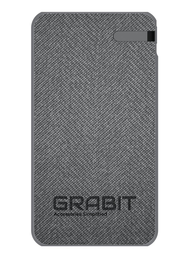 GRABIT GPOWER-200T 20,000mAh PD Power Bank – Dual USB-C 20W Fast Charging, Stylish Fabric Finish - Image 2