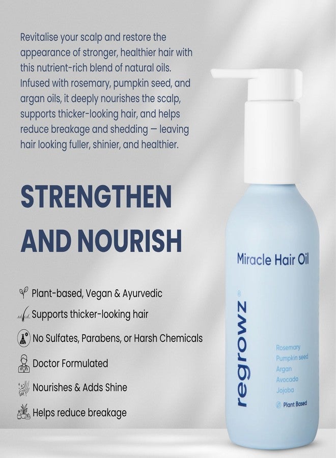Regrowz Natural Hair Oil 3 x4.06 Fl Oz - Rosemary Hair Growth Oil with Argan & Jojoba – Strengthen, Hydrate & Moisturise Dry, Damaged Hair – Hair Loss Treatment - Image 4
