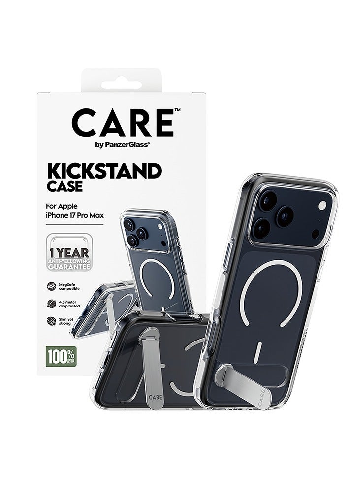 PanzerGlass CARE Features Case with Kickstand Magsafe iPhone 17 Pro Max - Clear - Image 2