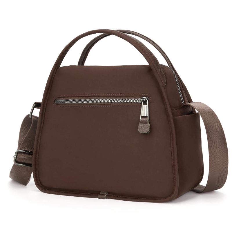CATSEA Women's Elegant Solid Color Shoulder Bag Fashionable Zipper Crossbody Bags Soft Top Handle Handbag Purse - Image 4