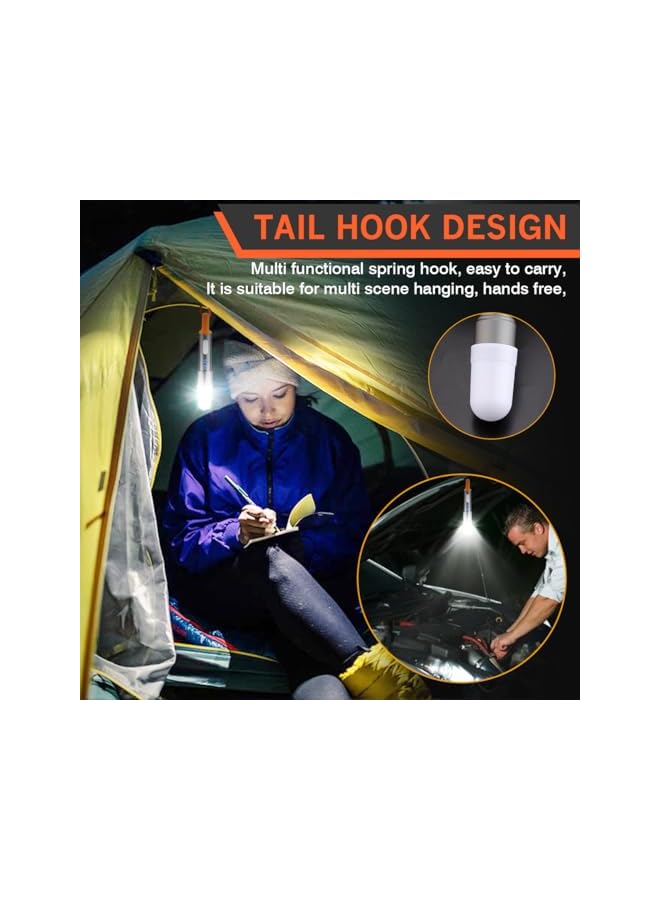 promass 20W Flashlight Rechargeable LED Handheld Flashlight 20000 Lumen with COB Side Light, Camping Light 7 Modes with Light Headshade, Battery Powered Portable Torch with Restractable Hook - Image 3