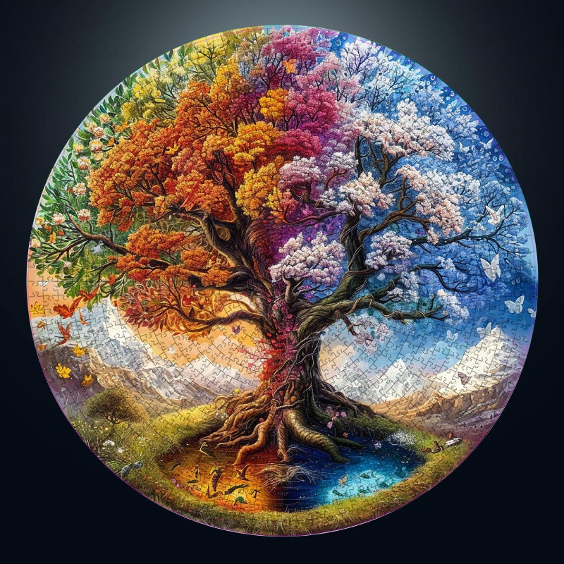 masseruon Round Puzzles for Adults 1000 PiecesTree of Life Puzzle266  266in Jigsaw Puzzles with HD Matte FinishHard Impossible Difficult Puzzle for AdultChallenging Gift for Puzzle Lovers - Image 3