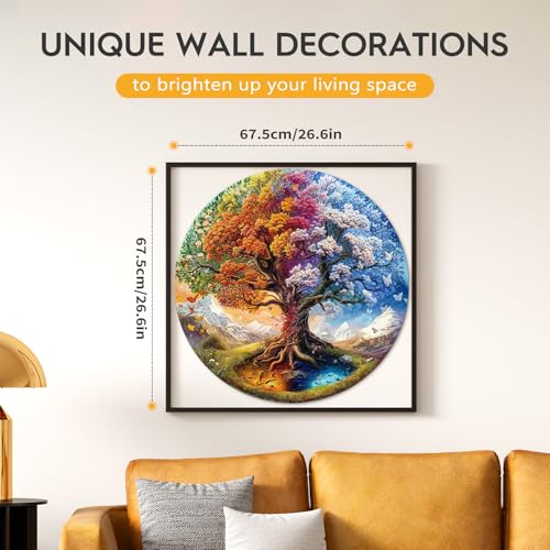 masseruon Round Puzzles for Adults 1000 PiecesTree of Life Puzzle266  266in Jigsaw Puzzles with HD Matte FinishHard Impossible Difficult Puzzle for AdultChallenging Gift for Puzzle Lovers - Image 5