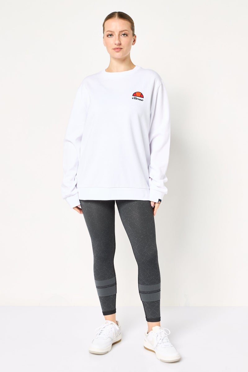 Ellesse Women Sportswear Fit Long Sleeve Outdoor Sweatshirt, White - Image 3