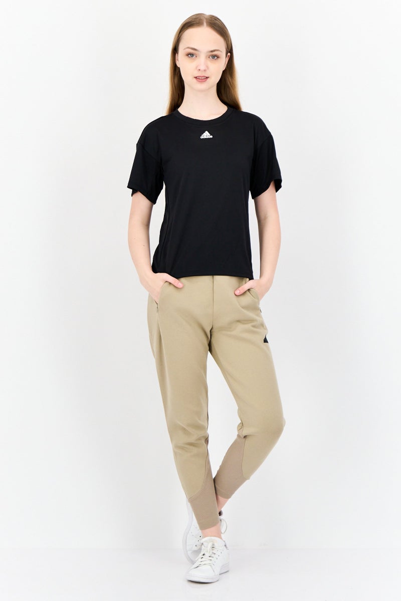 Adidas Women Sportswear Fit Short Sleeve Training Top, Black - Image 4