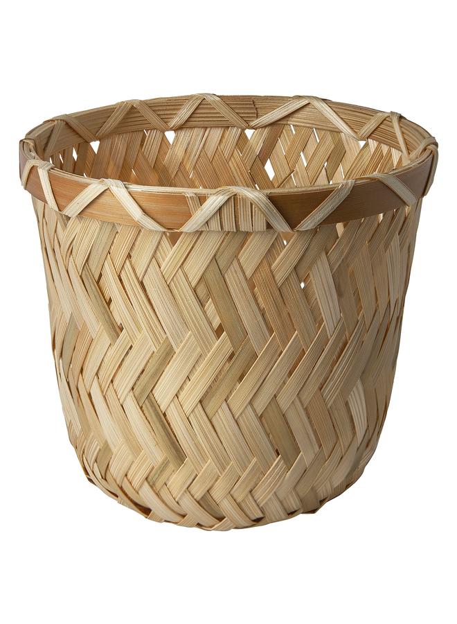 Zaboon Plant pot, handmade bamboo, 9 cm - Image 1