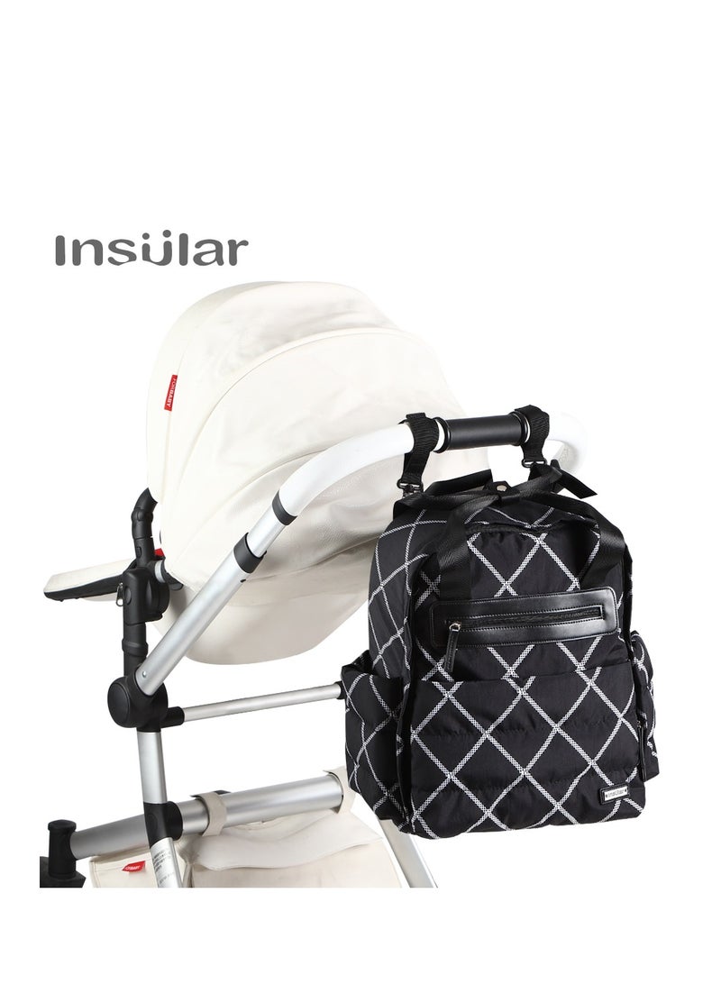 insular Waterproof Diaper Bag With Stroller Strap - Image 1