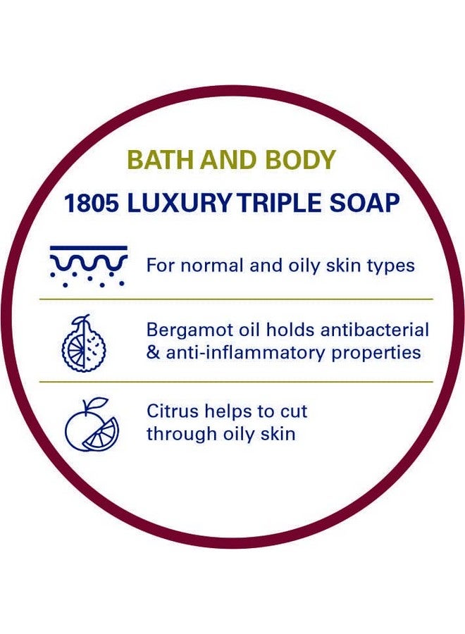 Truefitt & Hill 1805 Luxury Bath & Body Soap (Triple) 3X150Gm Fresh Oceanic Essence Suitable For All Skin Types - Image 2