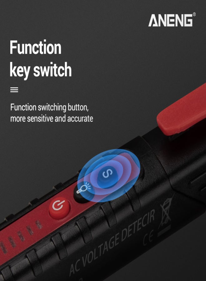 ANENG ANENG VD802 Non-contact AC Voltage Detector Tester Meter 12V-1000v Pen Style Electric Indicator LED Outlet Voltage Dectetor Sensor Wit - Image 4