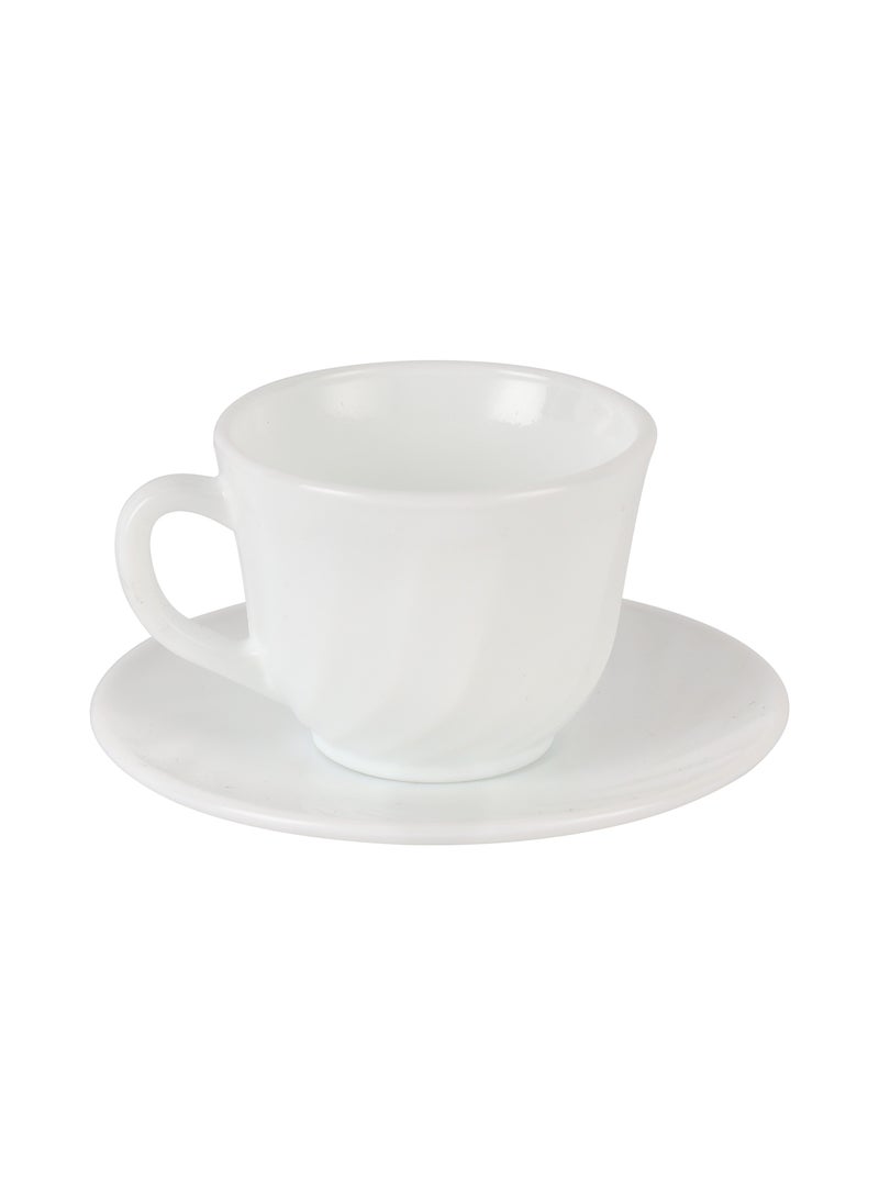 DELCASA Delcasa 12 Piece Opalware Cup and Saucer Set- DC3401  - Image 2