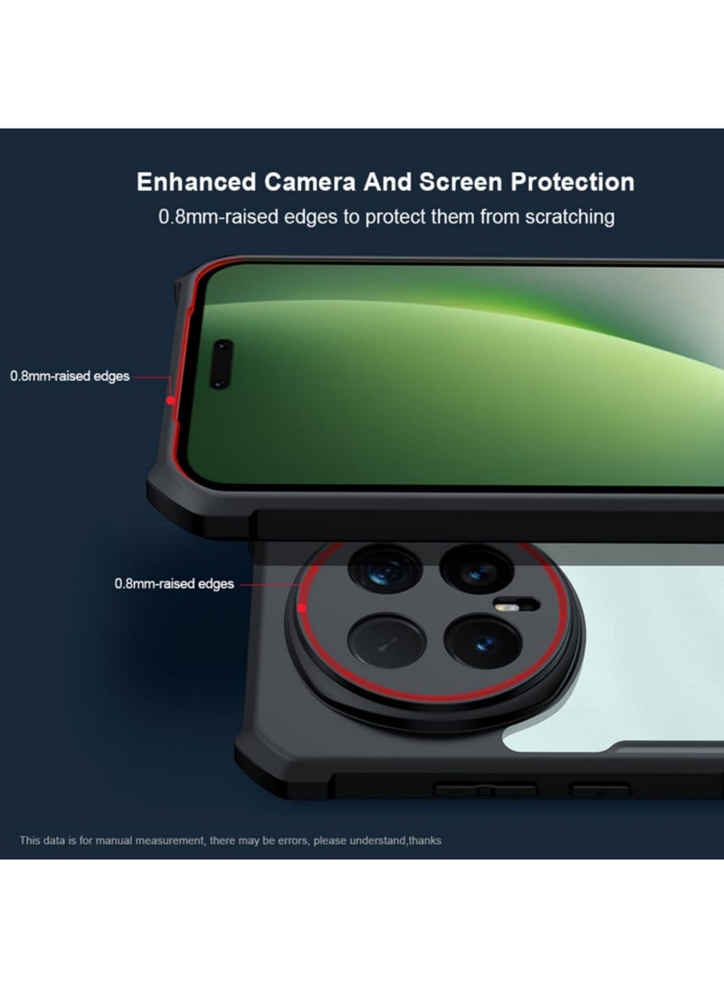 أداندو راب متوافق مع هاتف Honor Magic 8 Pro، مزود بحلقات مغناطيسية قوية، مقاوم للسقوط، مقاوم للعرق، مقاوم لبصمات الأصابع، ومقاوم للصدمات. جراب حماية للهاتف يناسب Honor Magic 8 Pro (أسود) - Image 3