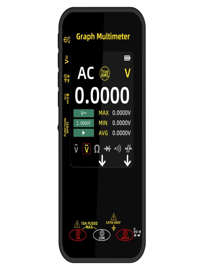 بي سايد جهاز قياس متعدد الرسوميات S500، جهاز قياس متعدد رقمي ذكي، 20000 فولت، مسجل شكل موجة، 1000 فولت/10 أمبير، جهاز قياس متعدد بشاشة دوارة 360 درجة - Image 1