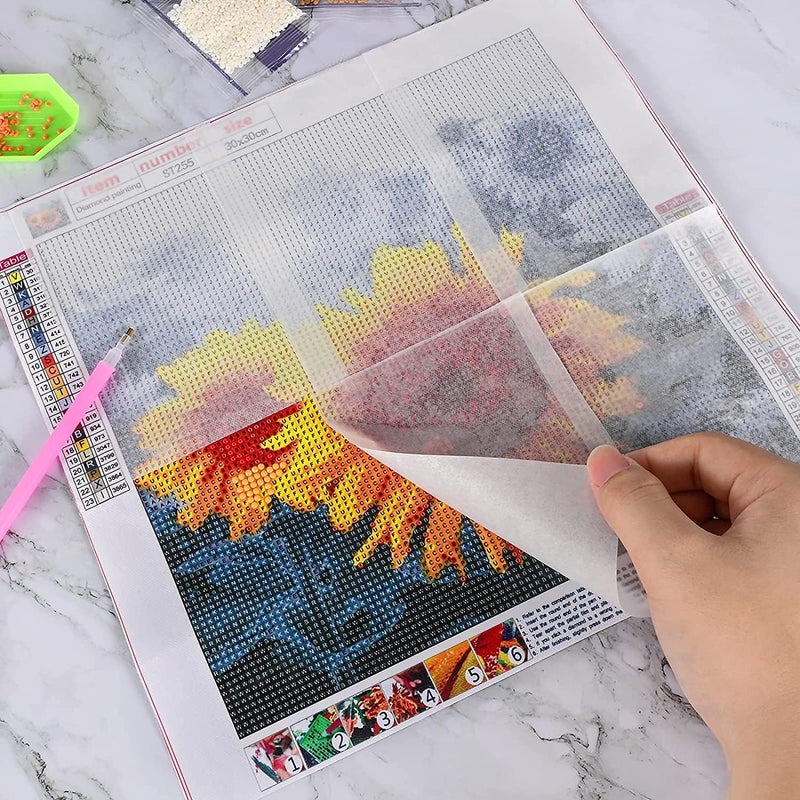 Calsoling 200 Pieces Diamond Painting Release Paper 15 x 10 cm Double-Sided Non-Stick Cover Replacement 5D Diamond Painting Accessories Tool for Adult Kids (5.9 x 3.9 inch) - Image 4