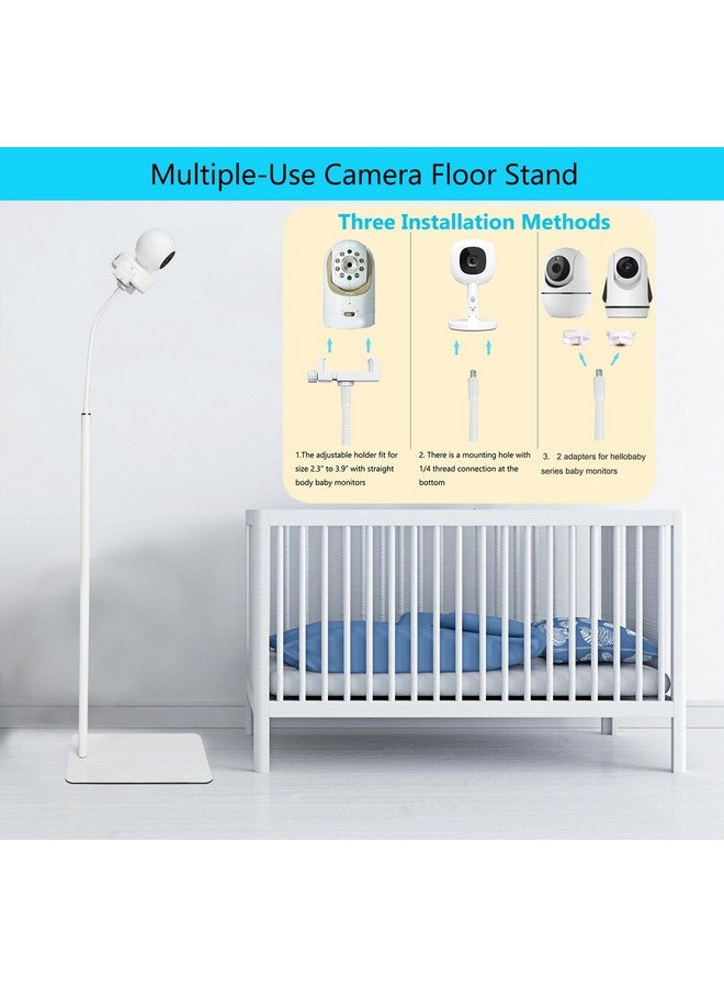 GUCHO Baby Monitor Mount Floor Stand Holder Compatible with Hello Baby,Infant Optics DXR-8 Pro,Nanit Pro,UKSUP,Vtech,OKAIDI Baby Monitor, Adjustable Universal Baby Monitor Mount - Image 3