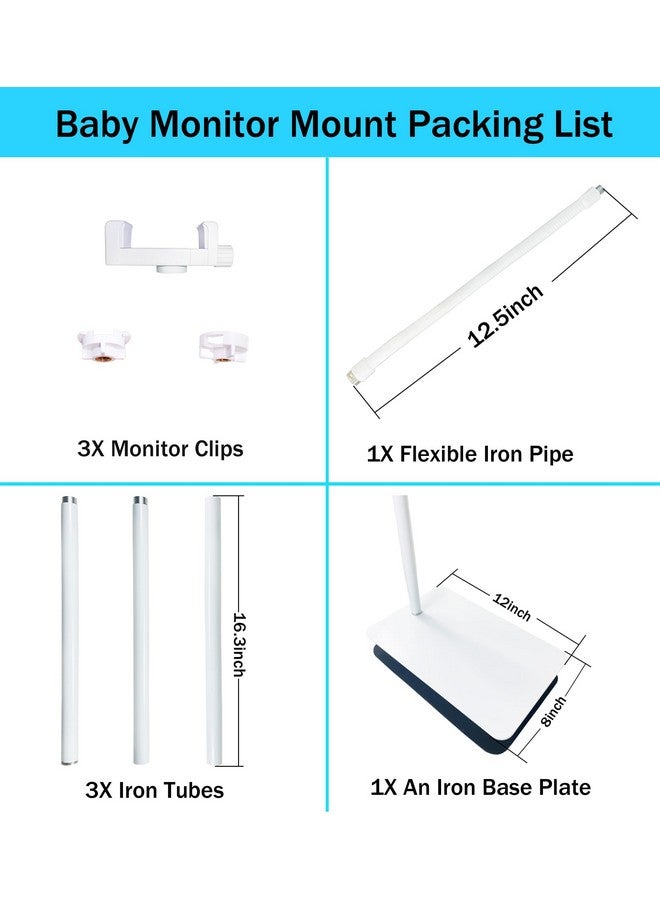 GUCHO Baby Monitor Mount Floor Stand Holder Compatible with Hello Baby,Infant Optics DXR-8 Pro,Nanit Pro,UKSUP,Vtech,OKAIDI Baby Monitor, Adjustable Universal Baby Monitor Mount - Image 5