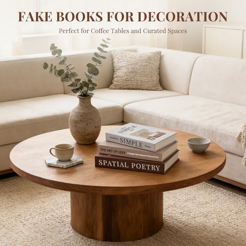 FloraSea 3Pcs Decorative Books, Coffee Table Books for Table Decor or Shelf Decor, Fake Books for Home Decoration - Image 3
