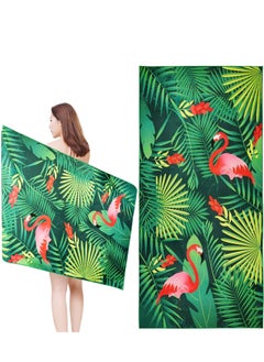 Excefore Beach Towel, Quick Dry Sand Free Beach Towel, Lightweight Microfibre Beach, Dry Camping Towels, Hawaiian Pool Towel for Travel, Swimming, Holiday(Green, 160 x 80cm)  - Image 1