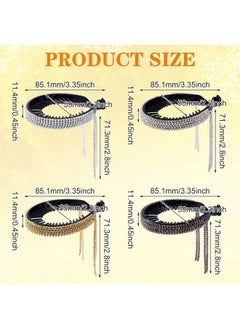 ANCIRS 4 Colors Tassel Ponytail Hair Clips For Women Rhinestone Hair Styling Claws For Buns Hair Holder Large Glittering Hair Pins Accessories For Girls  - Image 3