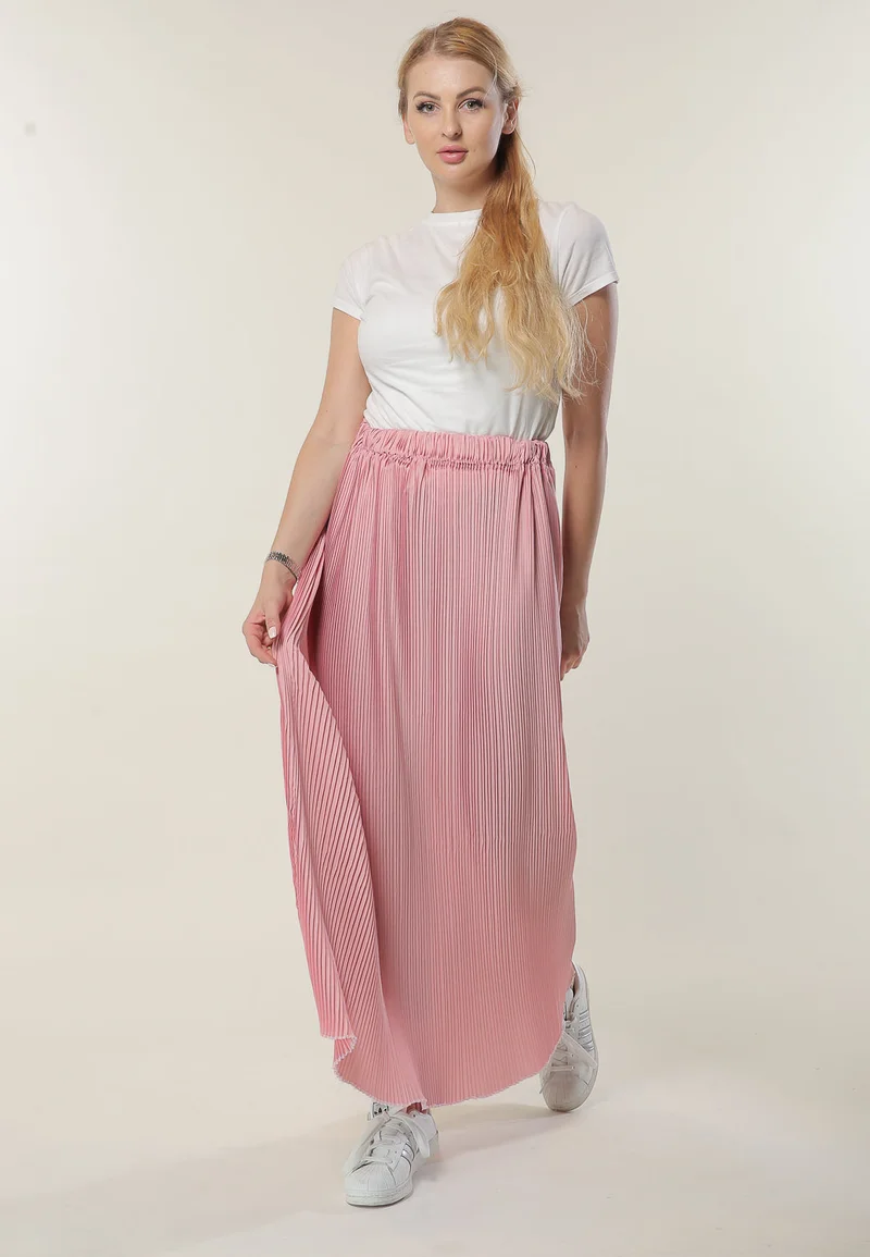 مويستريت Pleated High Waist Maxi Skirt