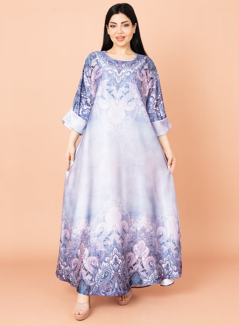 اكسا جلابية عصرية تصميم تجريدي - Image 1