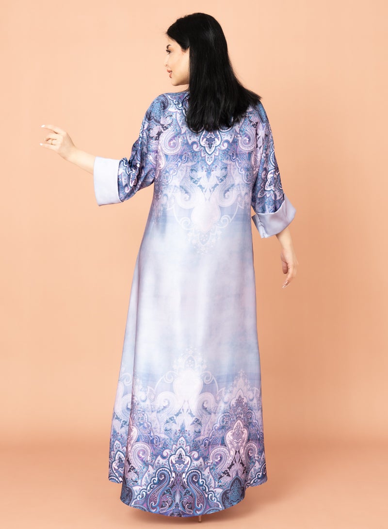 اكسا جلابية عصرية تصميم تجريدي - Image 4