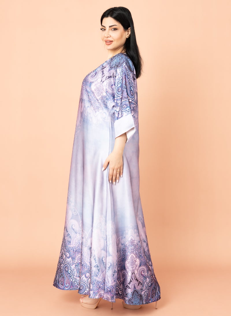 اكسا جلابية عصرية تصميم تجريدي - Image 3