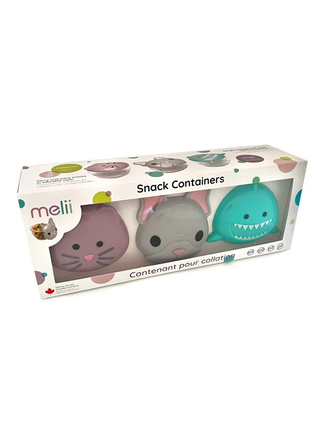 melii حاوية وجبات خفيفة 232 مل، 3 قطع - مادة PCTG خالية من BPA للأطفال تحافظ على الوجبات الخفيفة طازجة وتمنع الانسكابات - Image 1