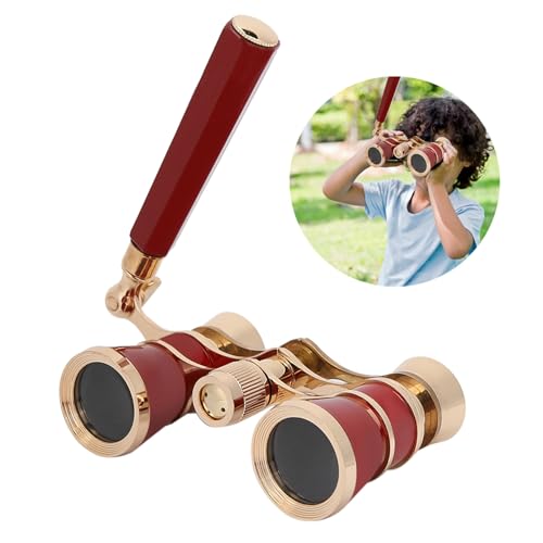 WAONIQ 3x25 Binoculars, Telescope Compact, Lightweight Binocular Telescope 25mm Optical Lens and Three Times Magnification (Red) - Image 3