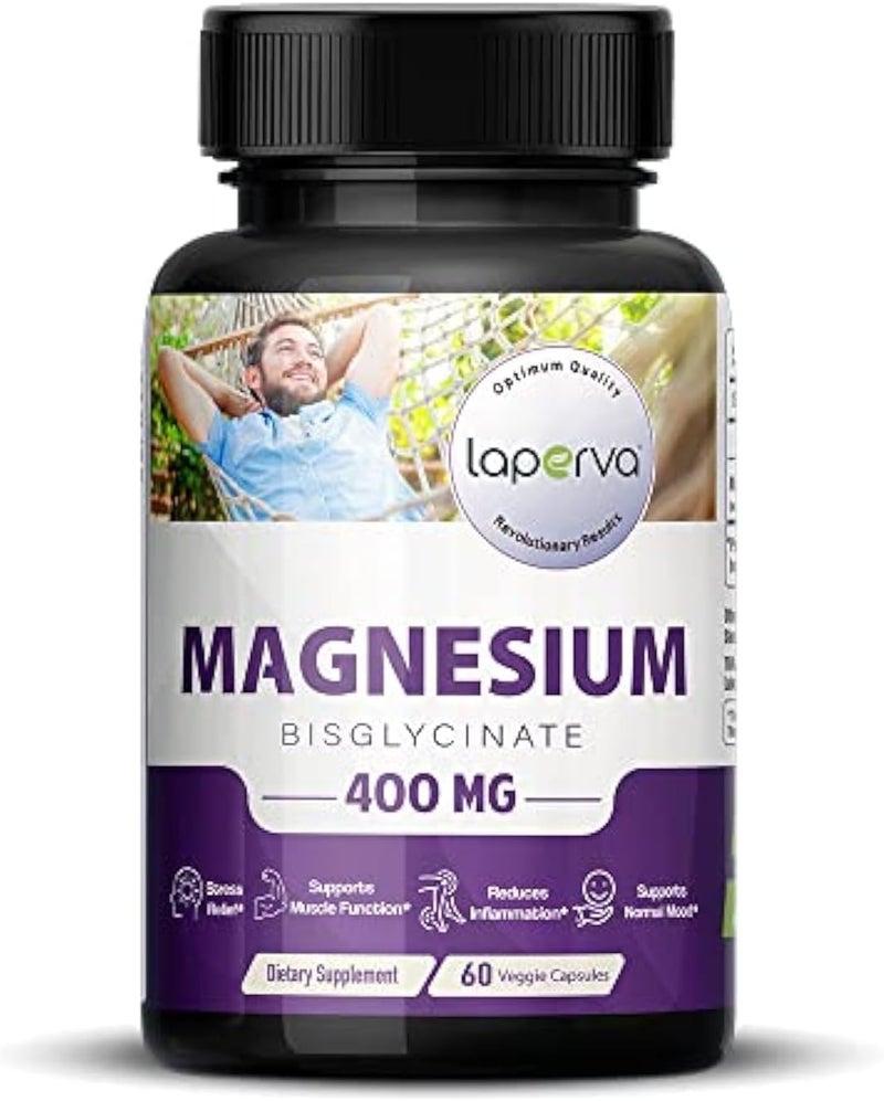 Laperva Magnesium Bisglycinate 400mg - 60 Veggie Capsules - Image 3