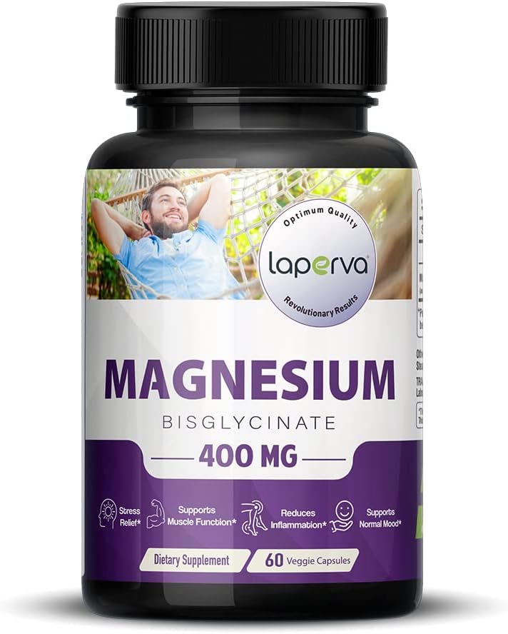 Laperva Magnesium Bisglycinate 400mg - 60 Veggie Capsules - Image 1