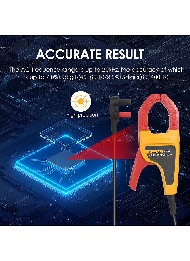 FLUKE - FLUKE i400E AC Current Clamp Meter with Dual Banana Jack 1A~400A AC Current Range 5Hz~20kHz Bandwidth - Image 1