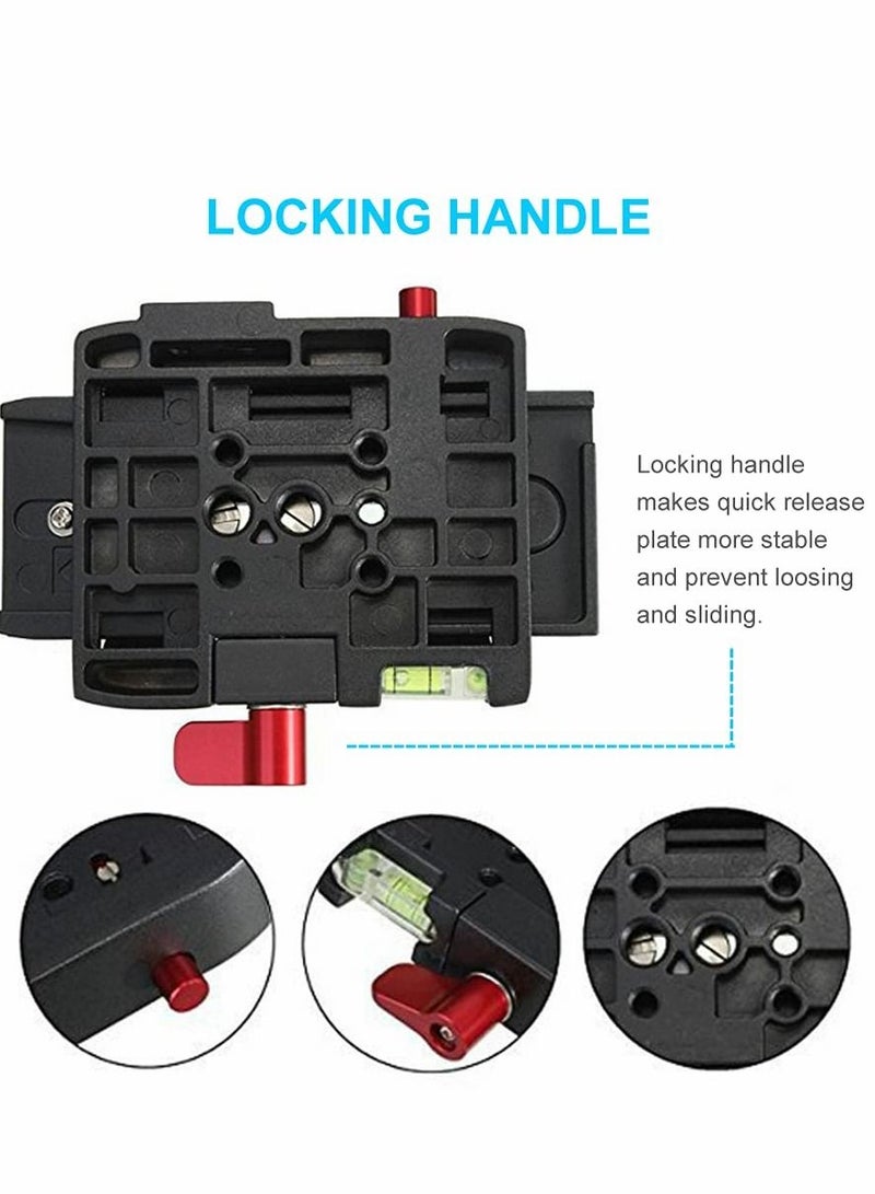 Y&D P200 Quick Release Plate Aluminum Alloy Camera Tripod Base Plate with QR Clamp 1/4" and 3/8" Screw Hole Compatible for Manfrotto 501/ 504/ 577/701 Standard Accessory  - Image 3