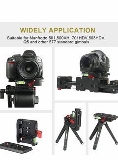 Y&D P200 Quick Release Plate Aluminum Alloy Camera Tripod Base Plate with QR Clamp 1/4" and 3/8" Screw Hole Compatible for Manfrotto 501/ 504/ 577/701 Standard Accessory  - Image 2